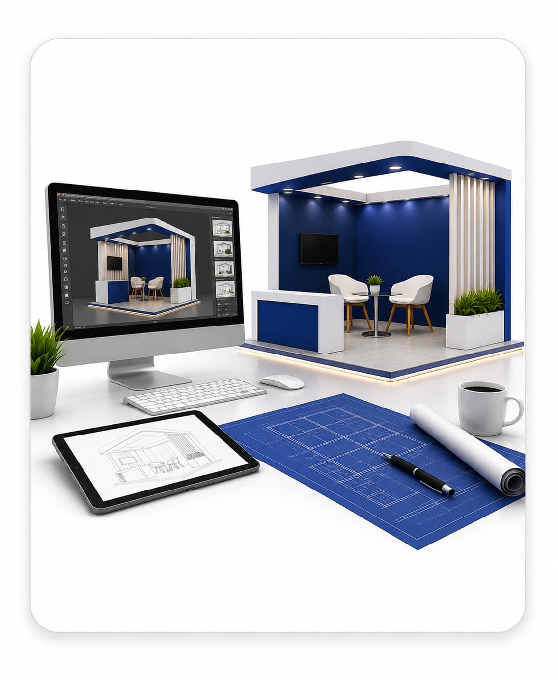 3D Stall Design & Visualization